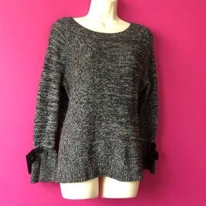 New Loft Bow Tie Bell Sleeve Sweater Size L